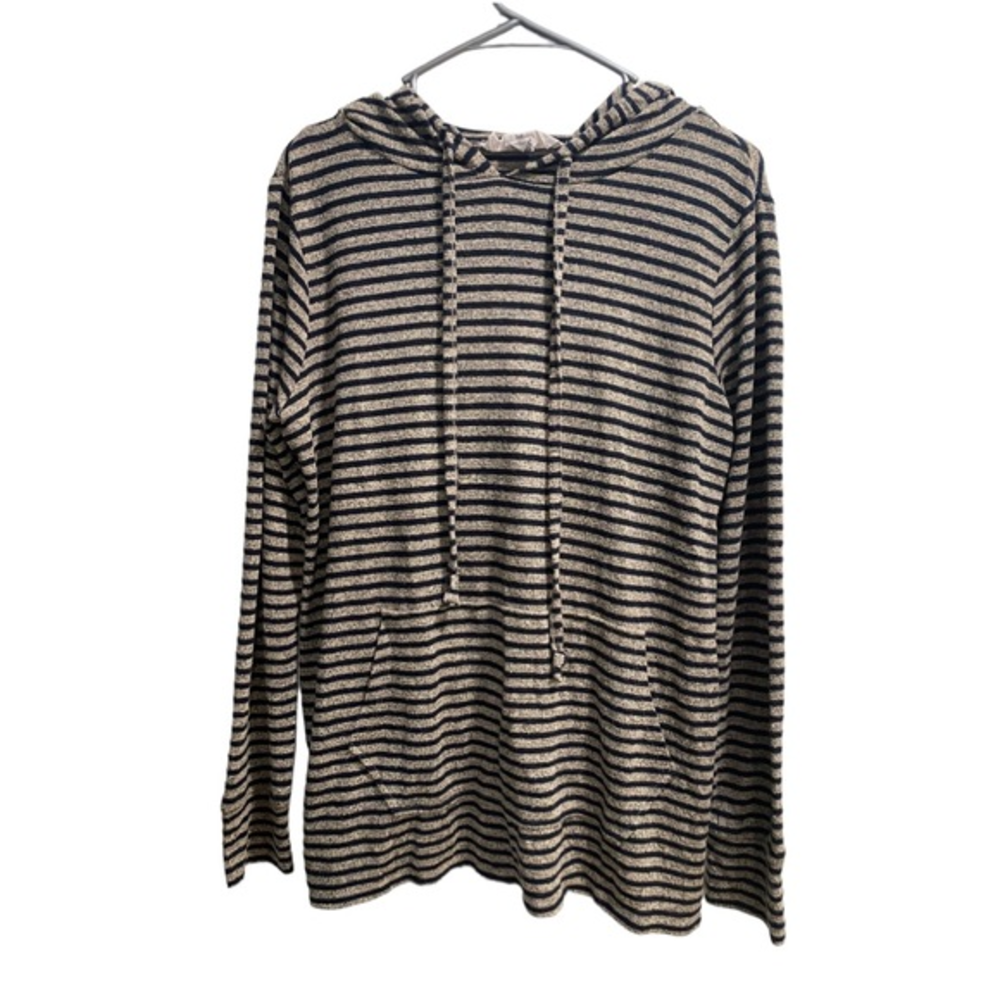 Workshop Republic Clothing Striped Hooded Top Sz‎ Medium Soft